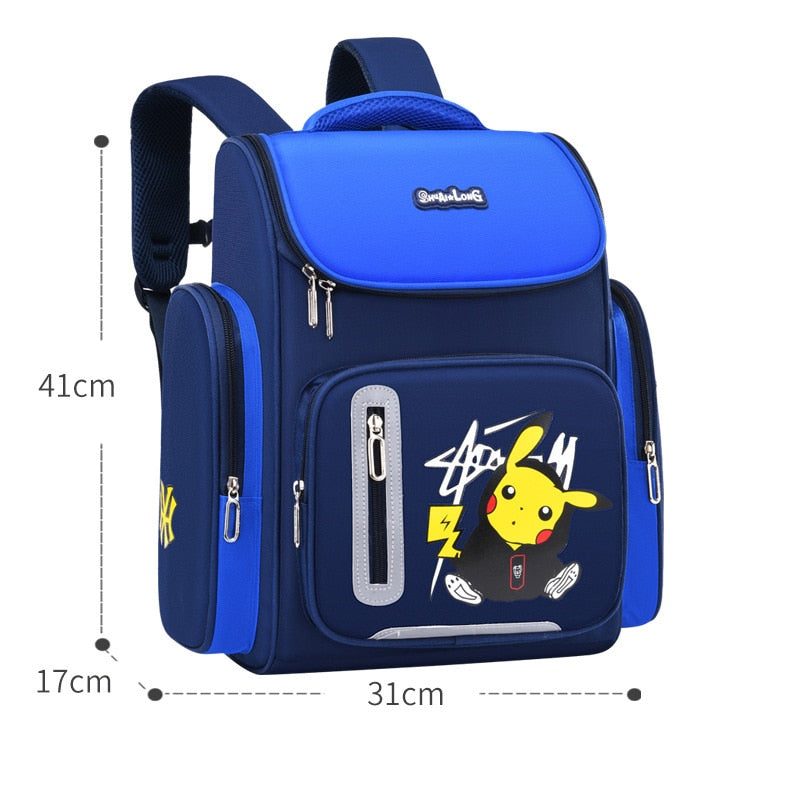 Mochila escolar à prova de água (impermeável) para criança - Pokemon