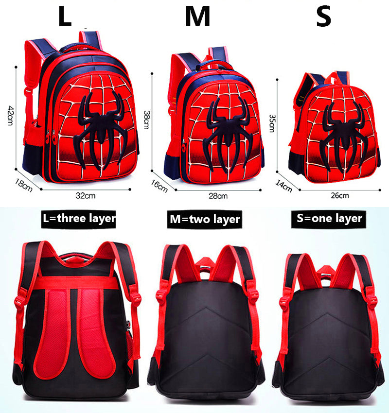 Mochila Escola 3D, impermeável  - Homem Aranha ( com e sem estojo escolar)