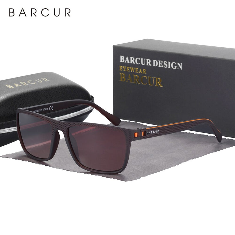 BARCUR Design TR90 Óculos de Sol (Inclui Caixa/Bolsa)