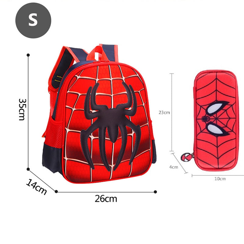 Mochila Escola 3D, impermeável  - Homem Aranha ( com e sem estojo escolar)