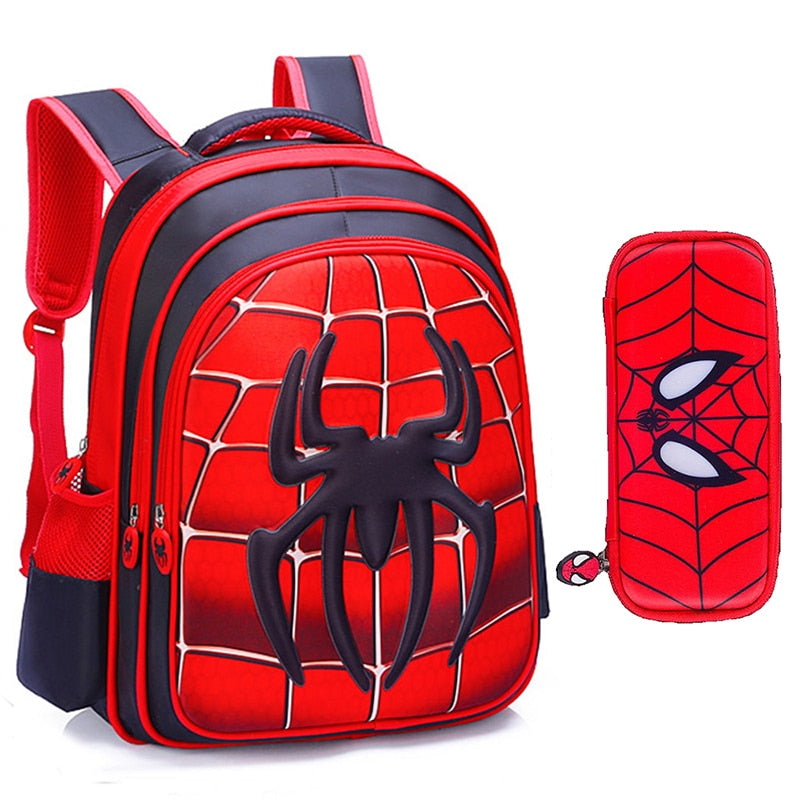 Mochila Escola 3D, impermeável  - Homem Aranha ( com e sem estojo escolar)